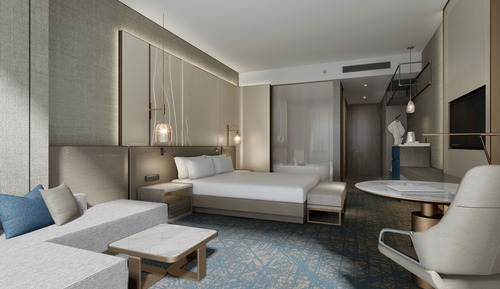 Chambre, 1 très grand lit, accessible aux personnes à mobilité réduite