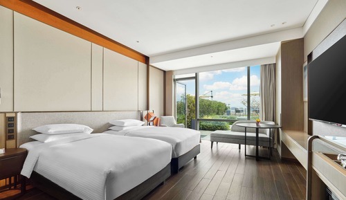 Chambre Club, 2 lits une place, vue lac