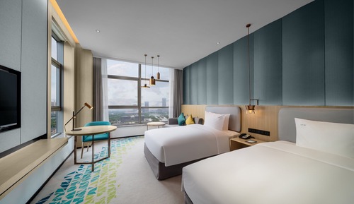 Chambre Standard, 2 lits doubles, vue lac