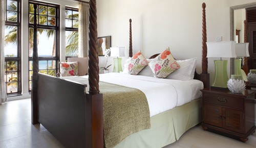 Chambre, terrasse, en front de mer