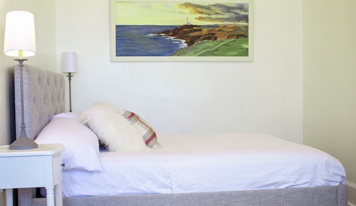 Chambre Double Luxe, salle de bains attenante, vue mer