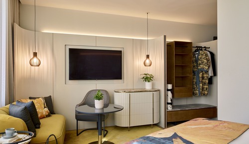 Chambre, 2 lits une place