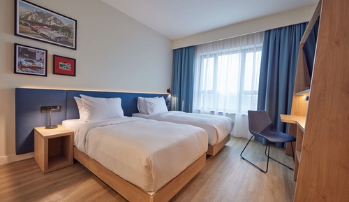 Chambre, 2 lits une place