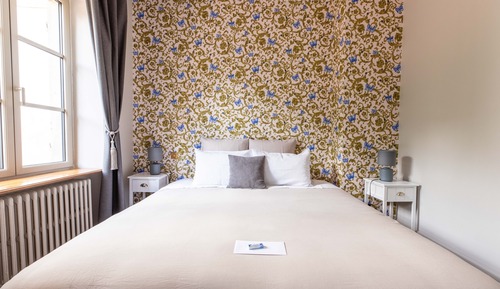 Chambre Double Luxe, salle de bains attenante, vue jardin (Chambre Chateldon)