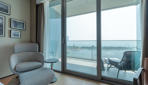 Chambre Premium, 2 lits doubles, balcon, vue océan