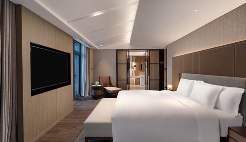 Chambre Premium, 1 très grand lit, vue lac