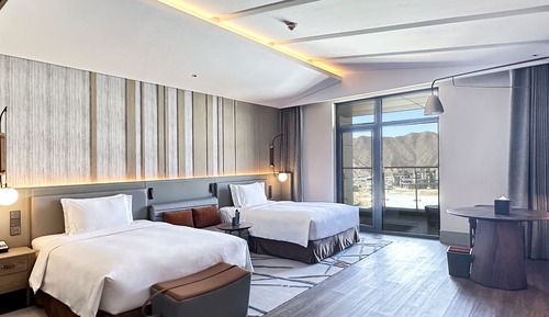 Chambre Premium, 2 lits une place, vue lac