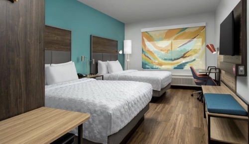 Chambre, 2 grands lits