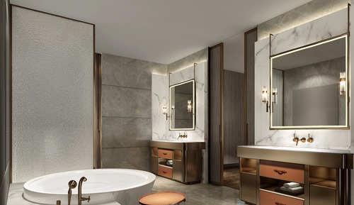 Chambre Standard, 2 lits doubles, accès au salon club