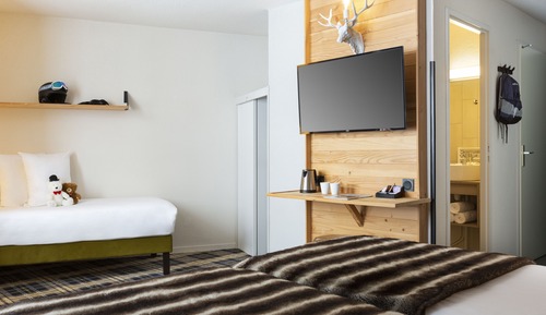 Chambre Triple Supérieure, 3 lits une place, balcon