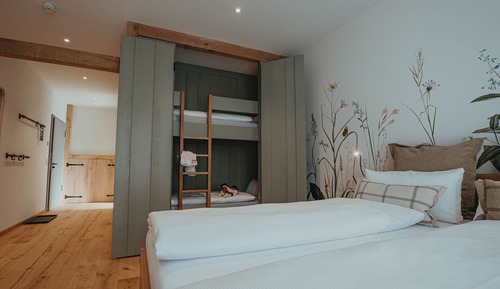 Chambre Quadruple Familiale, douche accessible en fauteuil roulant