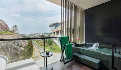 Chambre, 2 lits une place, terrasse (Cloud Cliff)