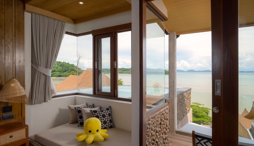 Chambre, 2 lits une place, vue océan (Studio Ocean View Twin beds)