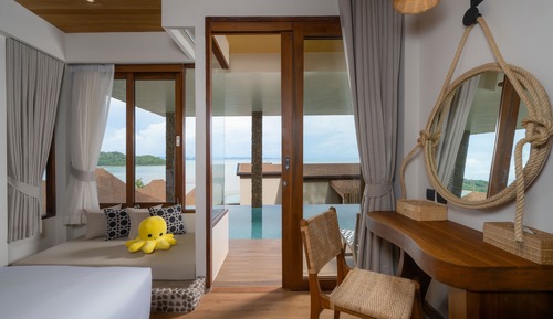 Villa, 2 lits une place (Studio Pool Villa Twin bed)