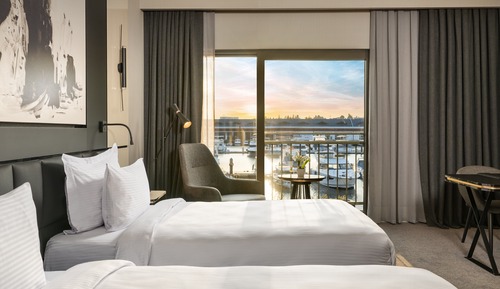 Chambre Standard, 2 lits une place, vue mer