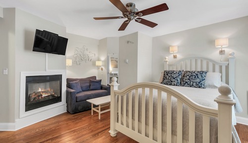 Chambre Double Premium, 1 grand lit, cheminée