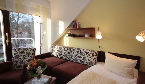 Chambre Simple, 1 lit une place, vue parc