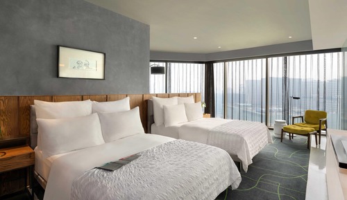 Chambre Deluxe, 2 lits doubles, vue ville