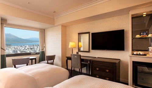 Chambre avec lits jumeaux, non-fumeurs (Sakurajima View, No Extra Bed)