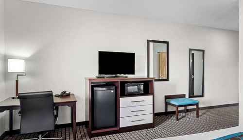 Chambre Standard, 1 très grand lit, non-fumeurs, réfrigérateur et four à micro-ondes