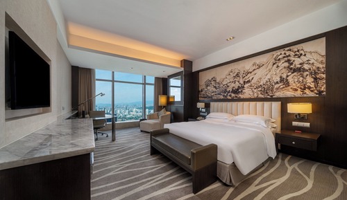 Chambre Standard, 1 très grand lit, vue ville