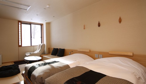 Chambre avec lits jumeaux, non-fumeurs, salle de bains privée (Hot Spring)