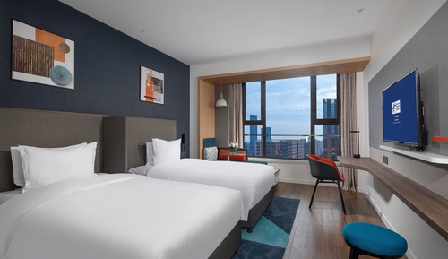 Chambre Standard, 2 lits une place, vue ville