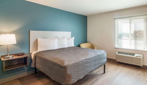 Chambre, 1 grand lit, accessible aux personnes à mobilité réduite, non-fumeurs (Roll-in Shower)