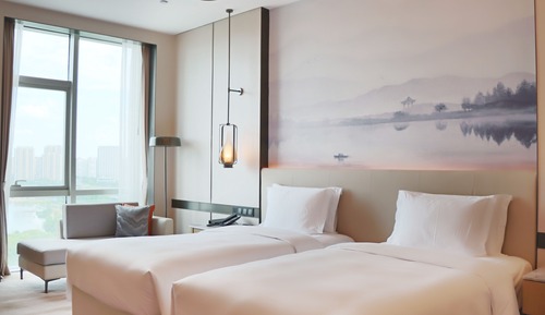 Chambre Deluxe, 2 lits une place, vue lac