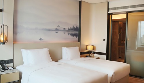 Chambre Supérieure, 2 lits une place, vue ville