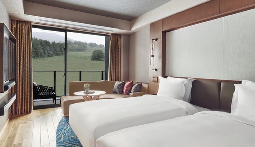 Chambre Classique, 2 lits doubles, vue montagne