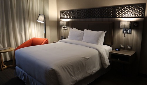 Chambre, 1 grand lit, vue océan