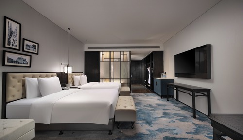 Chambre avec lits jumeaux, 2 lits doubles, vue ville