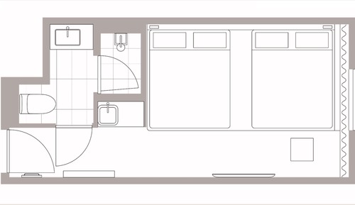 Chambre Quadruple, non-fumeurs (Twin, upto 4 adults 2 children)