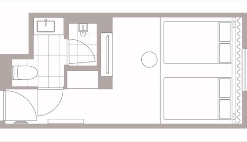 Chambre Deluxe avec lits jumeaux, non-fumeurs (upto 2 adults 2 children)
