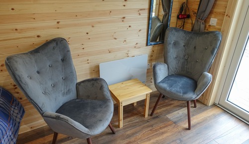 Chambre Double, salle de bains attenante (Glamping Pod)