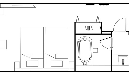 Chambre Standard avec lits jumeaux (禁煙)