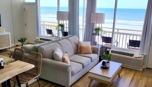 Studio, vue océan, en front de plage (The Lookout)