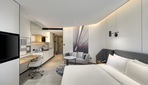Chambre Standard, 1 très grand lit, coin cuisine