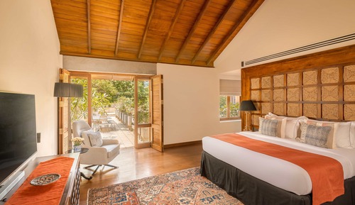 Chambre Double Luxe, 1 chambre, salle de bains attenante, vue jardin