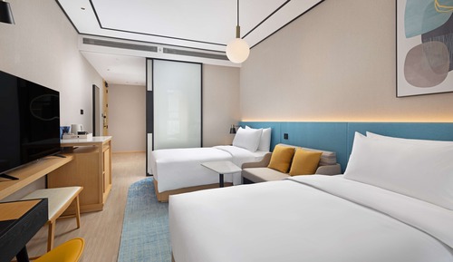 Chambre, 2 lits une place