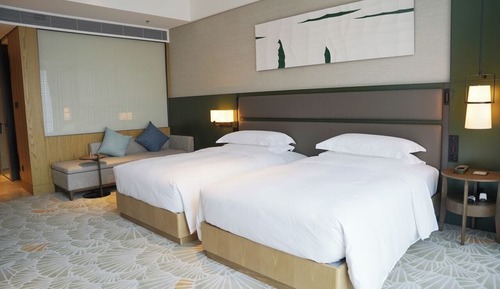 Chambre Deluxe, 2 lits une place, vue fleuve