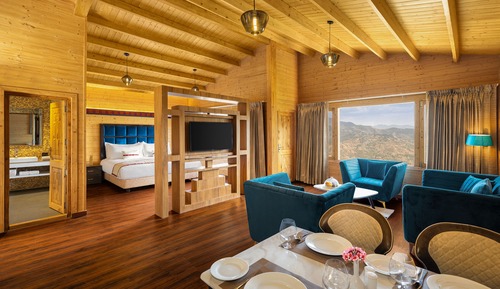 Suite Studio Luxe, 1 très grand lit, balcon, vue montagne