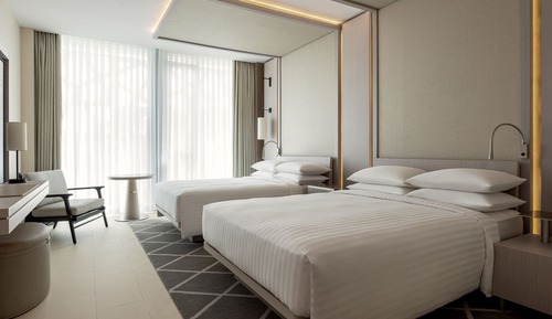 Chambre Deluxe, 2 lits une place, vue piscine