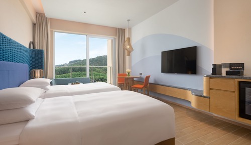 Chambre, 2 lits une place