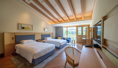 Chambre Standard, 2 lits une place, vue cour intérieure