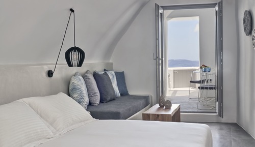 Suite Junior, 1 grand lit, baignoire à jets, vue mer