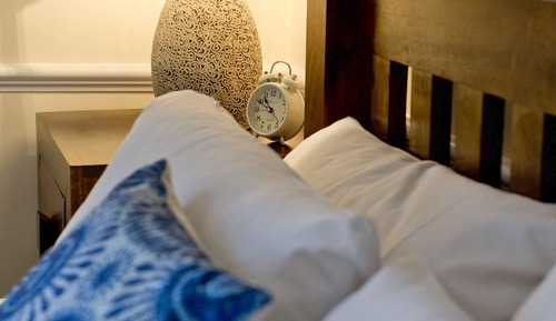 Chambre Double Deluxe, salle de bains attenante, vue jardin