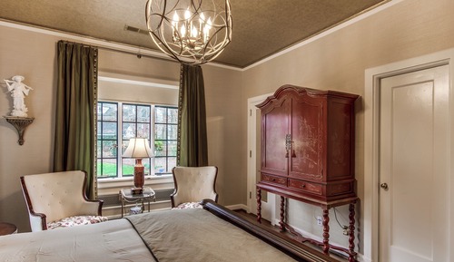 Chambre Luxe, 1 grand lit, salle de bains privée, vue jardin