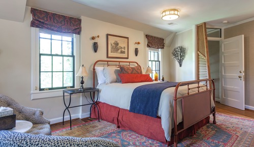 Chambre Luxe, plusieurs lits, salle de bains privée, vue jardin